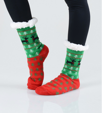 Load image into Gallery viewer, Sherpa Christmas Socks