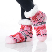 Load image into Gallery viewer, Kids Snowflake Sherpa Socks
