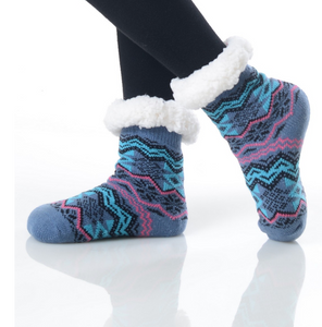 Kids Snowflake Sherpa Socks