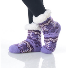 Load image into Gallery viewer, Kids Snowflake Sherpa Socks