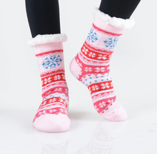 Load image into Gallery viewer, Snowflake Sherpa Socks
