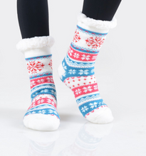 Load image into Gallery viewer, Snowflake Sherpa Socks