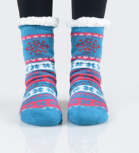 Load image into Gallery viewer, Snowflake Sherpa Socks