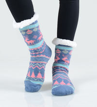 Load image into Gallery viewer, Reindeer Sherpa Socks