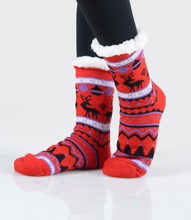 Load image into Gallery viewer, Reindeer Sherpa Socks