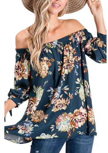 Off-Shoulder Floral Top