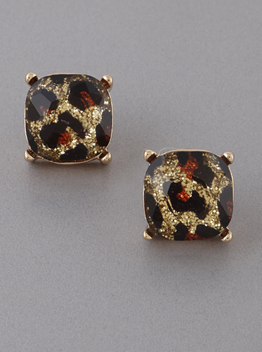 Leopard Stud Earring