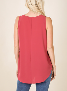 Round Neck Sleeveless Top