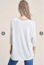 Load image into Gallery viewer, Olive/Gray Color Block Top