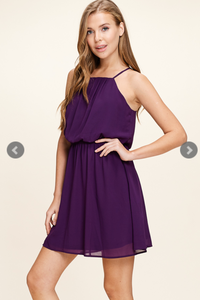 Haltar Chiffon Dress