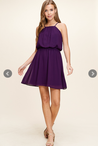 Haltar Chiffon Dress