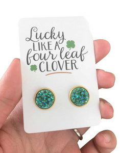 Druzy Stud Earring