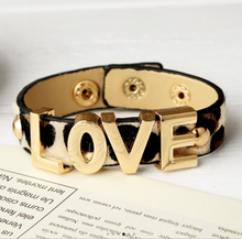 Load image into Gallery viewer, LOVE Leopard Bracelet
