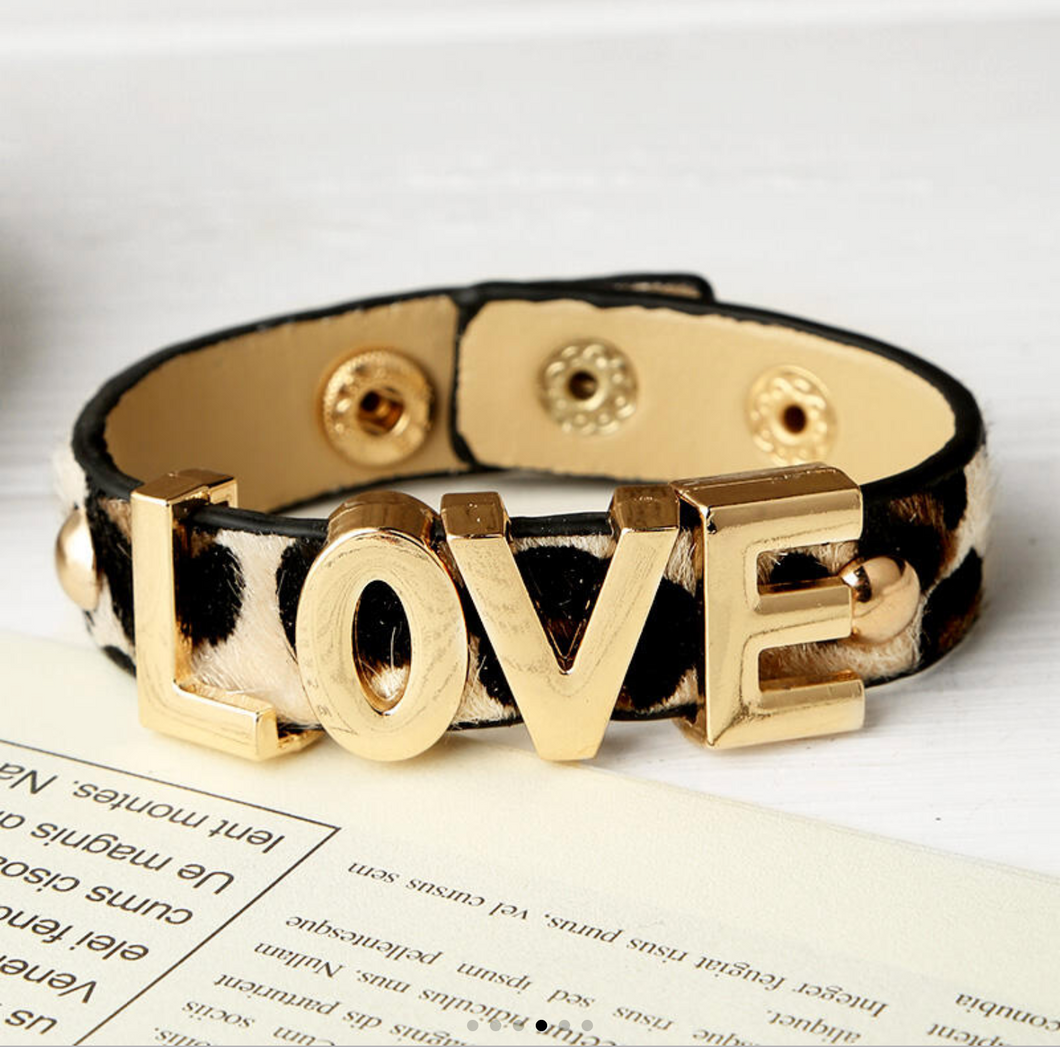 LOVE Leopard Bracelet