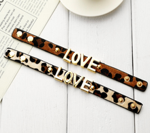 Load image into Gallery viewer, LOVE Leopard Bracelet