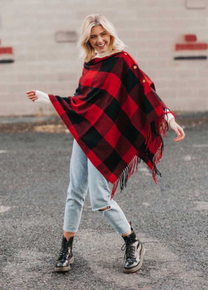 Buffalo Plaid Blanket Scarf