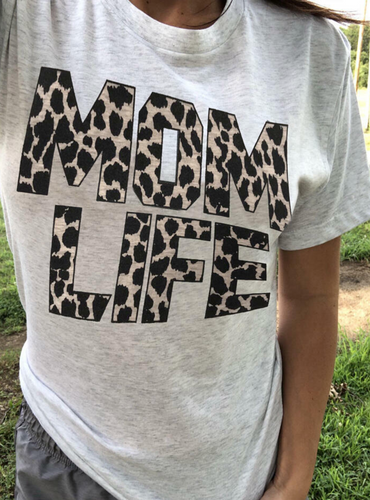 Leopard Mom Life Tee (XL)