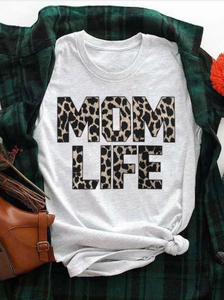 Leopard Mom Life Tee (XL)
