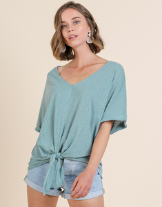 Slub Seaside Knot Top
