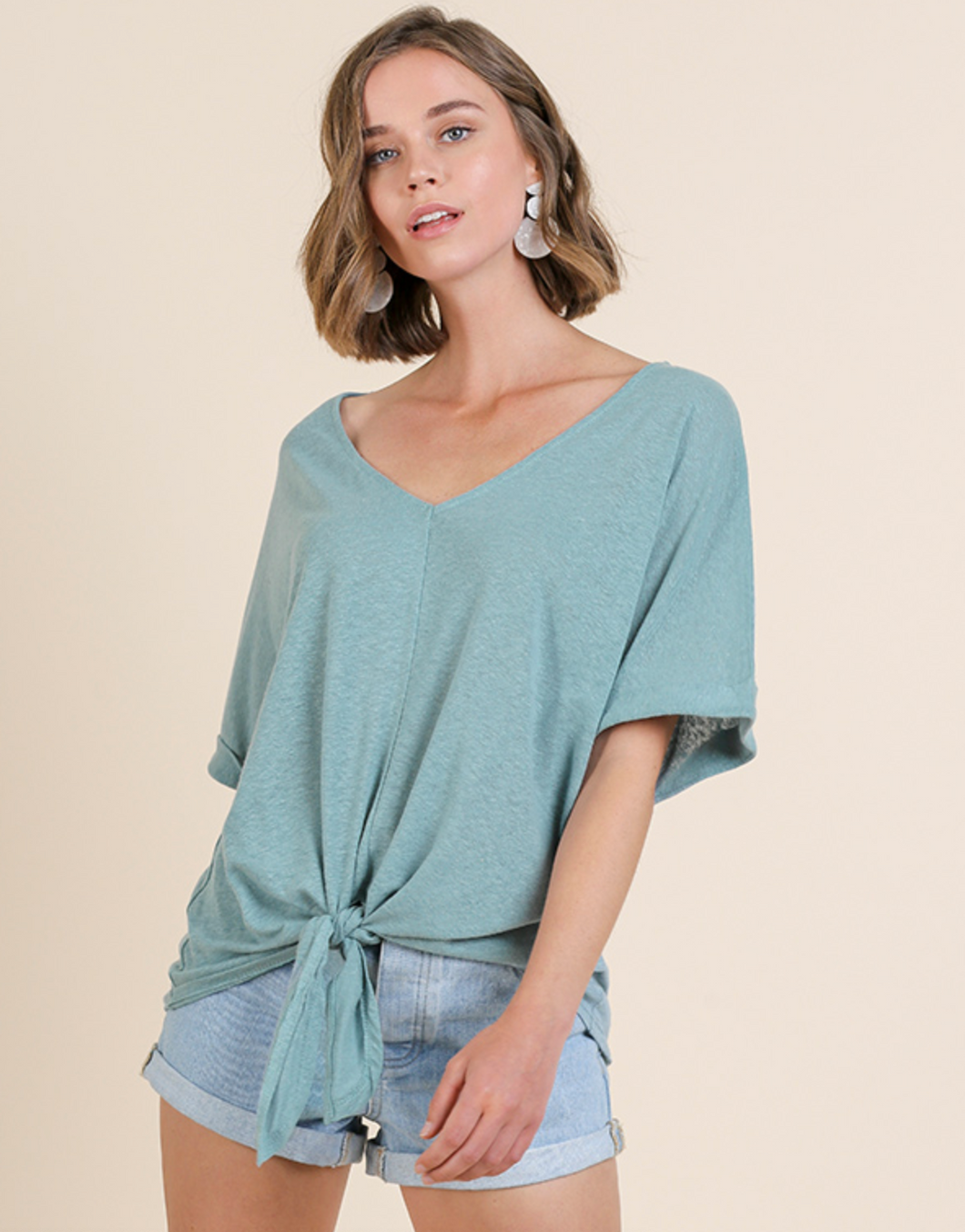 Slub Seaside Knot Top