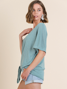Slub Seaside Knot Top