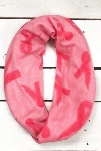 Pink Ribbon Infinity Scarf