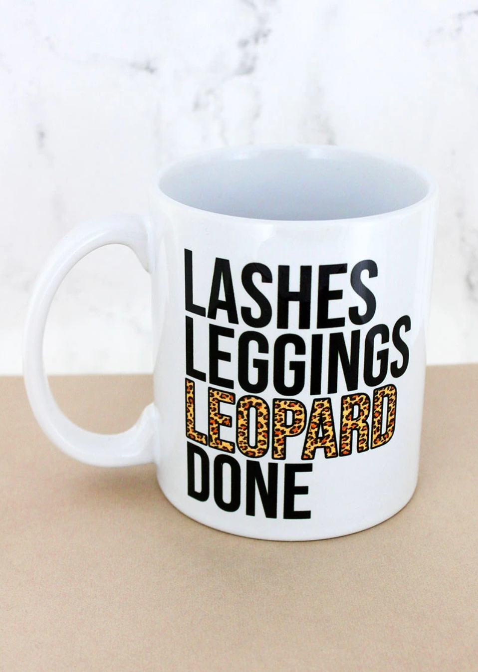 Lashes Leggings Leopard Mug