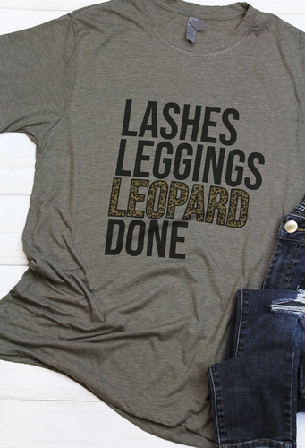 Lashes Leopard & Leggings Tee