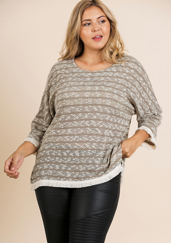 Striped Fringe Top