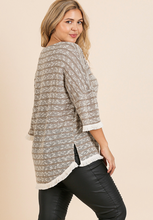 Load image into Gallery viewer, Striped Fringe Top