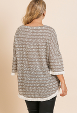 Load image into Gallery viewer, Striped Fringe Top