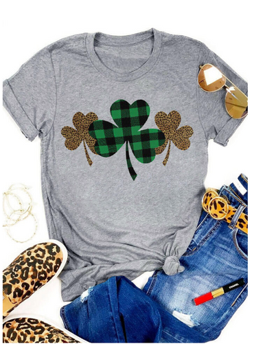 Plaid Shamrock Tee