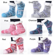 Load image into Gallery viewer, Kids Snowflake Sherpa Socks