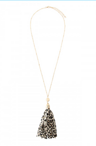 Leopard Tassel Necklace