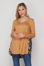 Load image into Gallery viewer, Mustard Floral Back Top
