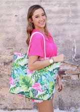 Load image into Gallery viewer, Tropical Flamingo Tote