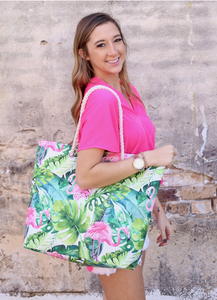 Tropical Flamingo Tote