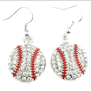 Baseball Drop Earrings