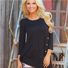 Load image into Gallery viewer, Long Sleeve Asymmetrical Button Tunic