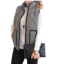 Load image into Gallery viewer, Quilted Herringbone Puffer Vest