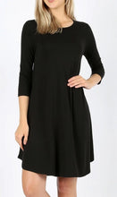 Load image into Gallery viewer, 3/4 Sleeve Round Hem Dress