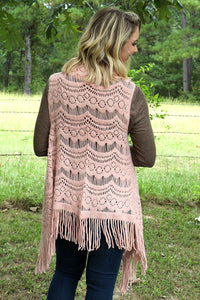 Alpine Retreat Fringed Vest