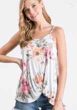 Load image into Gallery viewer, Floral Twist Front Tank