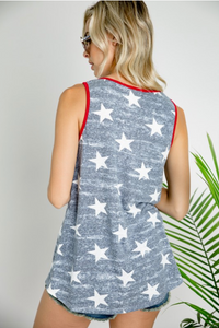 Star Tank with Sequin Pocket