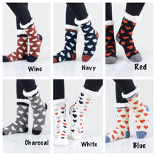 Load image into Gallery viewer, Valentines Sherpa Socks