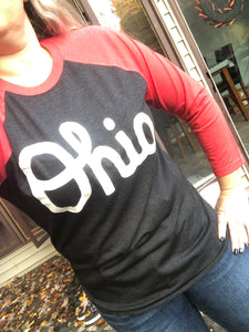 OHIO 3/4 Raglan Top