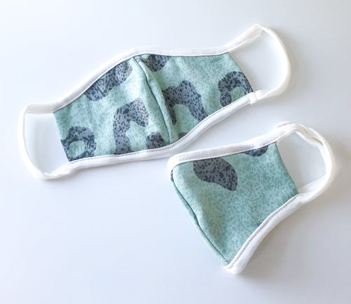 KIDS Mint/Gray Face Mask