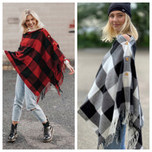 Load image into Gallery viewer, Buffalo Plaid Blanket Scarf