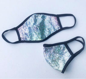 ADULT Face Mask - Mermaid Black