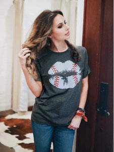 Baseball Lips Tee